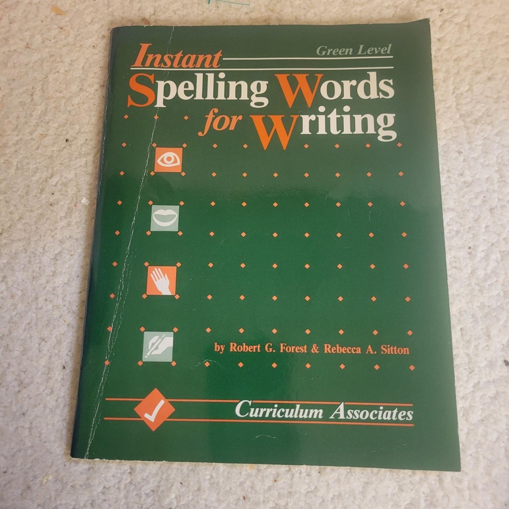 Curriculum Associates Instant Spelling Words for Writing Green Level 1988 Good E